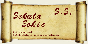 Sekula Sokić vizit kartica